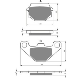 Plaquettes de frein Ktm SX 620 WP Arrière Nc - EBC FA67 - Raven 100-005