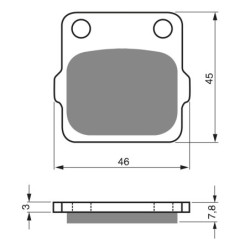Plaquettes de frein Yamaha YFZ 450  Arrière 5LP-W0045-00 - EBC FA84 - Raven 100-007