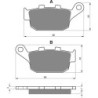 Plaquettes de frein Honda VT 250 Spada  Arrière Nc - EBC FA140 - Raven 100-020