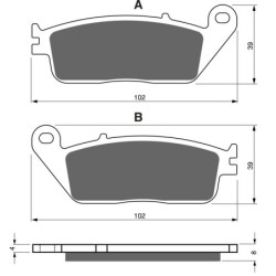 Plaquettes de frein Honda VT 250 Spada  Avant 45106-MT4-651 - EBC FA142 - Raven 100-022
