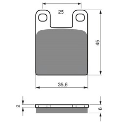 Plaquettes de frein Derbi DRD 50 Supermoto Arrière Nc - EBC  - Raven 100-040