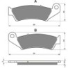 Plaquettes de frein Yamaha YZF 400  Avant 5MV-W0045-00 - EBC FA185 - Raven 100-041