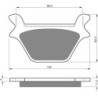 Plaquettes de frein Harley-davidson Police Electra Glide FLHTP Arrière 44209-87A - EBC FA200 - Raven 100-056