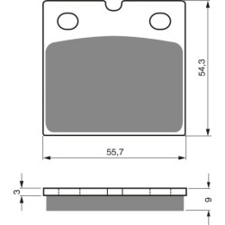 Plaquettes de frein Moto-guzzi V75 750  Av Ga ou Av Dr Nc - EBC FA18 - Raven 100-081