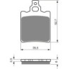 Plaquettes de frein Aprilia MX 50  Arrière Nc - EBC FA60 - Raven 100-096
