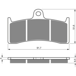 Plaquettes de frein Mv-agusta Brutale 910 S Av Ga ou Av Dr Nc - EBC FA249, 424 - Raven 100-126