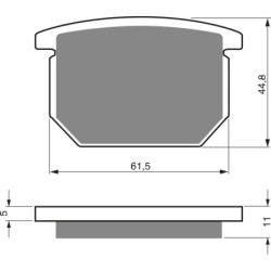 Plaquettes de frein Suzuki GS 500  Avant 59300-49850 - EBC FA65 - Raven 100-138