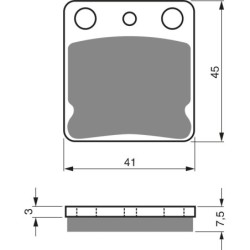 Plaquettes de frein Honda CG 150 Titan  Avant Nc - EBC FA54 - Raven 100-144