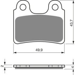 Plaquettes de frein Gas-Gas TXT 125  Avant Nc - EBC FA303 - Raven 100-168