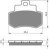 Plaquettes de frein Kymco Grand Dink 250  Arrière 43105-KKC4-9000 - EBC FA356 - Raven 100-192