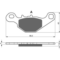 Plaquettes de frein Suzuki RM 85  Arrière 69100-03880 - EBC FA401 - Raven 100-226