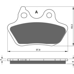 Plaquettes de frein Harley-davidson Dyna Street Bob 1584 FXDB Arrière Nc - EBC FA434 - Raven 100-244