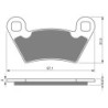 Plaquettes de frein Polaris Sportsman 570 ACE EFI euro Arrière 1910514 - EBC FA354R - Raven 100-312