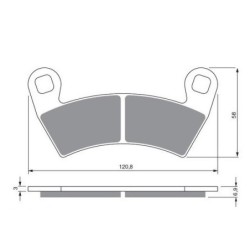 Plaquettes de frein Polaris RZR 900 toutes versions Av Ga ou Av Dr 2206025 - EBC FA452R - Raven 100-313
