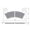 Plaquettes de frein Polaris RZR 900 toutes versions Av Ga ou Av Dr 2206025 - EBC FA452R - Raven 100-313