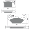 Plaquettes de frein Quadzilla WK 140  Arrière Nc - EBC FA654 - Raven 100-320