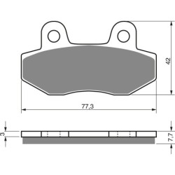 Plaquettes de frein Peugeot Speedfight 50  Avant Nc - EBC FA86 - Raven 100-011