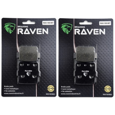 2 Kit plaquettes frein Yamaha Grizzly 660  Av Ga et Dr Nc - EBC FA84 - Raven 101-007