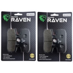 2 Kit plaquettes frein Aprilia Atlantic 500 GT Av Ga et Av Dr Nc - EBC FA113 - Raven 101-010