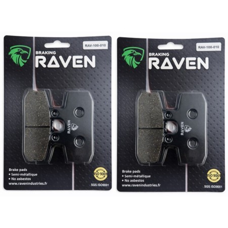 2 Kit plaquettes frein Malaguti RS 500 Spidermax Av Ga et Dr Nc - EBC FA113 - Raven 101-010