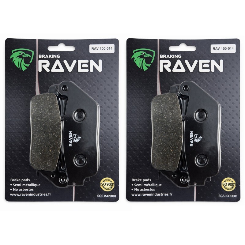 2 Kit plaquettes frein Triumph Speedmaster 865 Carb EFi  Av Ga et Dr Nc - EBC FA196/226 - Raven 101-014