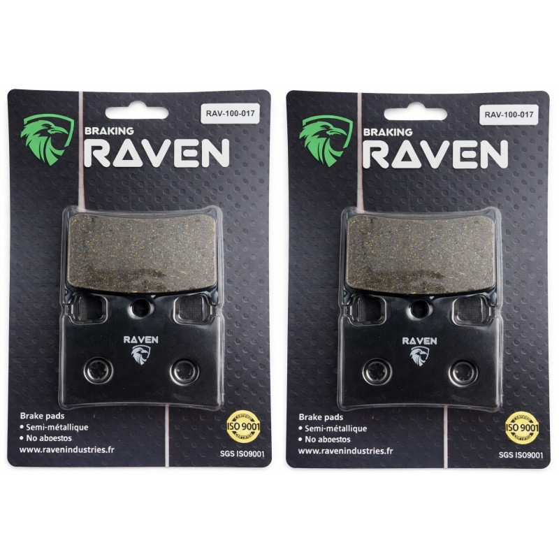 2 Kit plaquettes frein Triumph Thunderbird 1700  Av Ga et Av Dr Nc - EBC FA145 236 - Raven 101-017