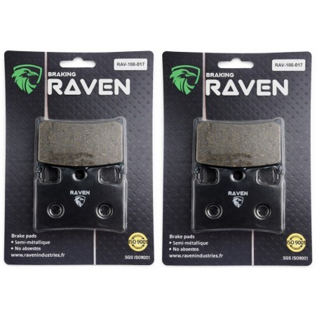 2 Kit plaquettes frein Triumph Thunderbird 1700  Av Ga et Av Dr Nc - EBC FA145 236 - Raven 101-017