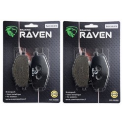 2 Kit plaquettes frein Yamaha YFM Warrior 350  Av Ga et Av Dr Nc - EBC FA101 - Raven 101-018