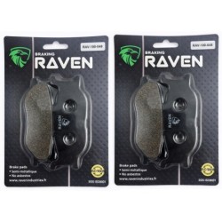 2 Kit plaquettes frein Yamaha Tmax 500 XP S Av Ga et Av Dr Nc - EBC FA179 - Raven 101-048
