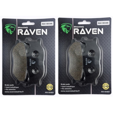 2 Kit plaquettes frein Yamaha Tmax 500 XP S Av Ga et Av Dr Nc - EBC FA179 - Raven 101-048