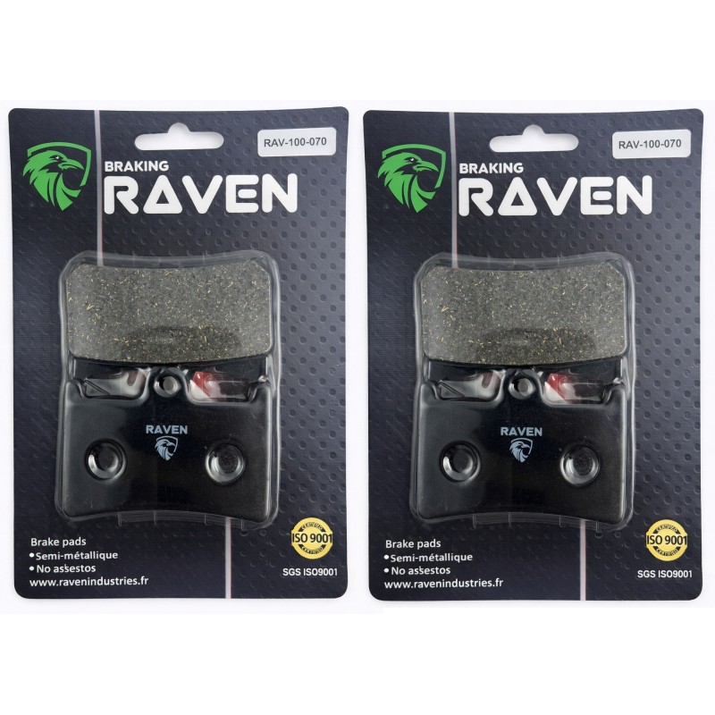 2 Kit plaquettes frein Yamaha FZS 600 Fazer Av Ga et Av Dr Nc - EBC FA168/252 - Raven 101-070