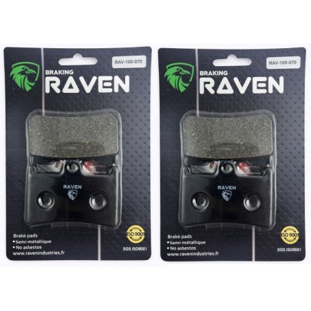 2 Kit plaquettes frein Yamaha FZS 600 Fazer Av Ga et Av Dr Nc - EBC FA168/252 - Raven 101-070