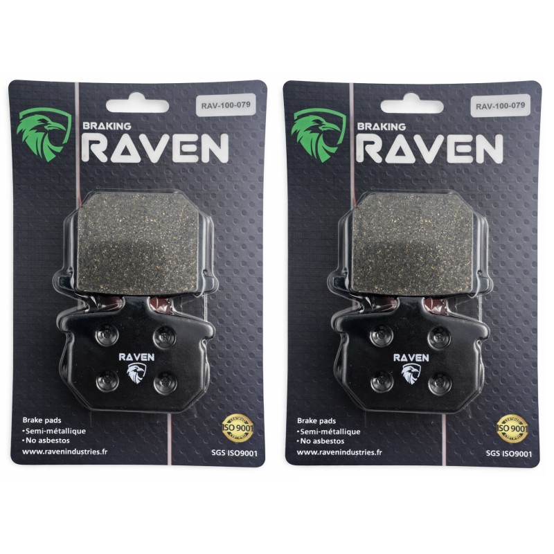 2 Kit plaquettes frein Honda GL 1000 Gold-Wing  Av Ga et Av Dr Nc - EBC FA30 - Raven 101-079