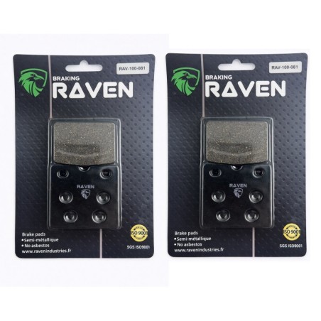 2 Kit plaquettes frein Bmw K 75 S  Av Ga et Dr 34217657025 - EBC FA18 - Raven 101-081