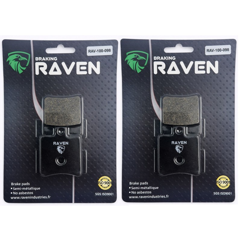 2 Kit plaquettes frein Quadro 3D 350  Av Ga et Av Dr Nc - EBC FA193 - Raven 101-098