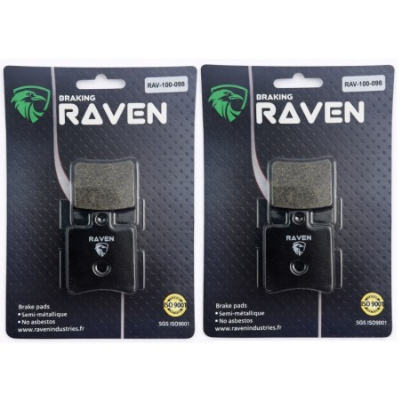 2 Kit plaquettes frein Quadro 3D 350  Av Ga et Av Dr Nc - EBC FA193 - Raven 101-098
