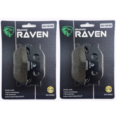 2 Kit plaquettes frein Yamaha FZ6 600 Fazer Av Ga et Av Dr Nc - EBC FA199 - Raven 101-099