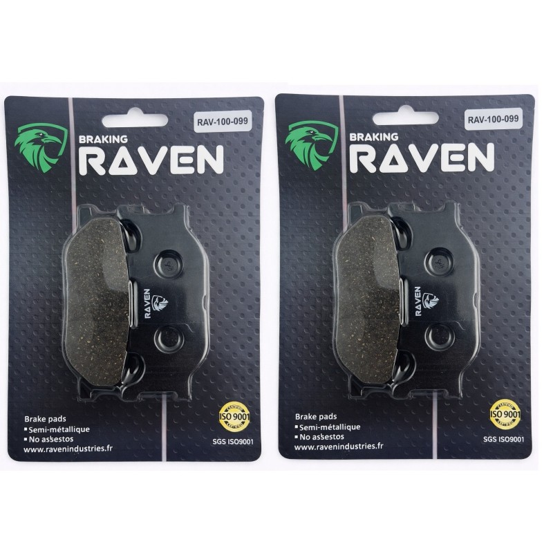 2 Kit plaquettes frein Yamaha XJ 600 Diversion Av Ga et Av Dr Nc - EBC FA199 - Raven 101-099