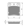 2 Kit plaquettes frein Suzuki LT-A 400 Eiger  Av Ga et Dr 59300-44870 - EBC FA54 - Raven 101-144
