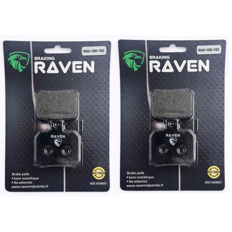 2 Kit plaquettes frein Piaggio X9 200  Av Ga et Av Dr Nc - EBC FA266 - Raven 101-152