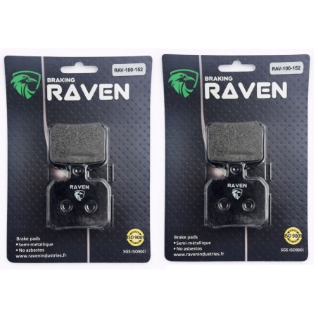 2 Kit plaquettes frein Piaggio X9 500 SL Av Ga et Av Dr Nc - EBC FA266 - Raven 101-152