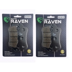 2 Kit plaquettes frein Honda NT 650 Deauville  Av Ga et Av Dr Nc - EBC FA261 - Raven 101-178