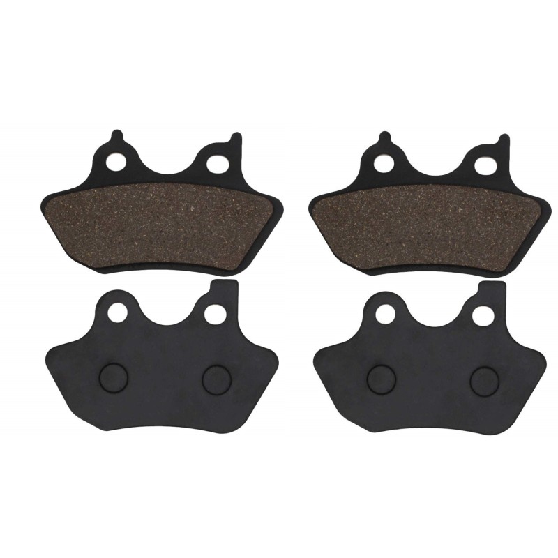 2 Kit plaquettes frein Harley-davidson Fat Boy 1584 FLSTF Av Ga et Av Dr Nc - EBC FA400 - Raven 101-181
