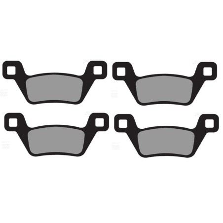 2 Kit plaquettes frein Kymco MXU 500 i 4x4 IRS i DX Av Ga et Av Dr Nc - EBC FA600TT - Raven 101-316