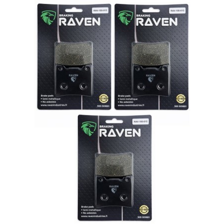 3 Kit plaquettes frein Yamaha XJ 900 F Av G, Av D et Ar 29L-W0046-01 - EBC FA88 - Raven 102-015