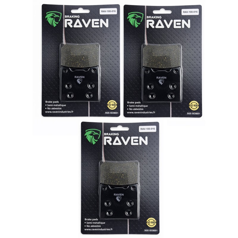 3 Kit plaquettes frein Suzuki GSX 500  Av G, Av D et Ar 69130-21E00 - EBC FA63 - Raven 102-016
