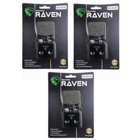 3 Kit plaquettes frein Moto-guzzi Monza 500  Av G, Av D et Ar Nc - EBC FA47 - Raven 102-038