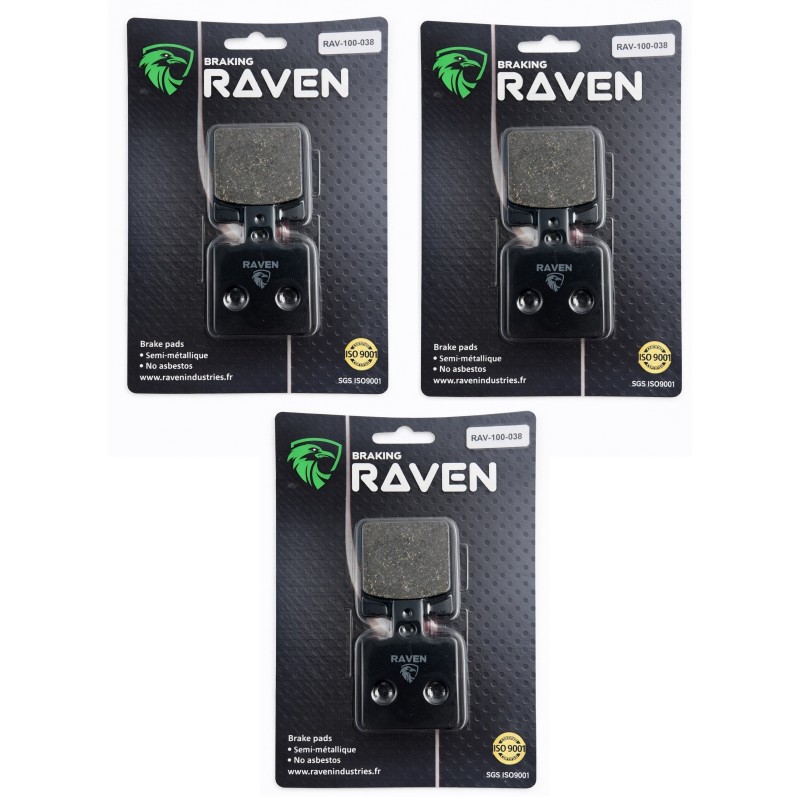 3 Kit plaquettes frein Moto-guzzi Targa 750  Av G, Av D et Ar Nc - EBC FA47 - Raven 102-038