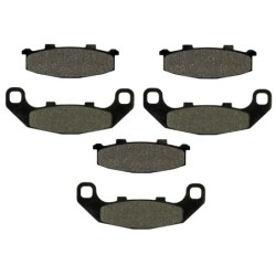 3 Kit plaquettes frein Kawasaki GPX 250 RII Av G, Av D et Ar 43082-1125 - EBC FA141 - Raven 102-044
