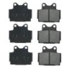3 Kit plaquettes frein Yamaha SRX 600  Av G, Av D et Ar 51L-W0046-00 - EBC FA104 - Raven 102-067